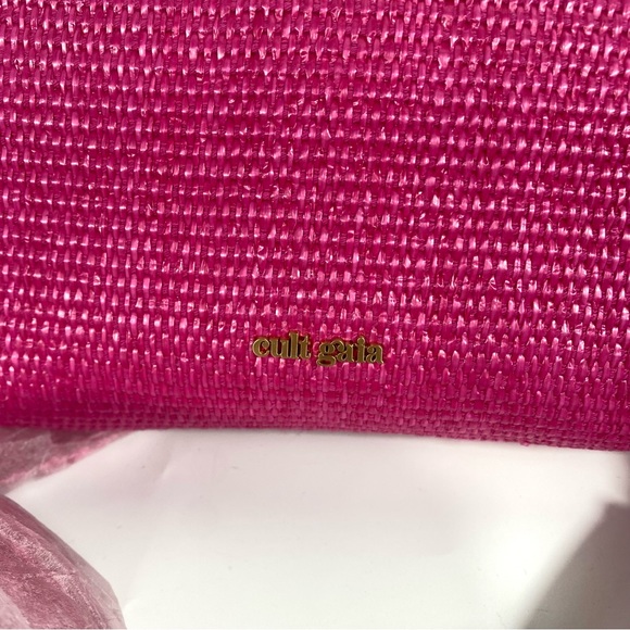 *SOLD* NWT Cult Gaia Banu Mini Fringe Clutch Qajar Rose - Picture 10 of 16